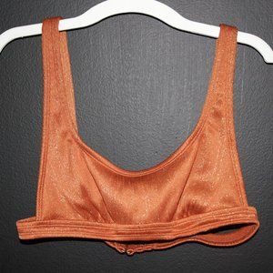 Orange sparkly bikini top